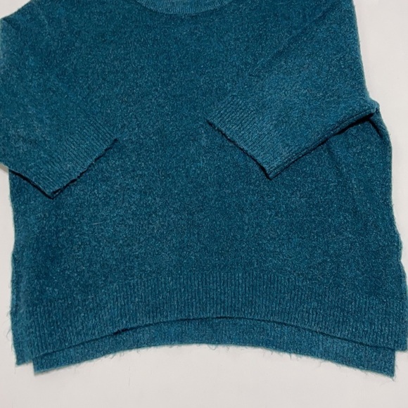 Loft Lounge Teal Green 3/4 Sleeve Sweater - Picture 4 of 11